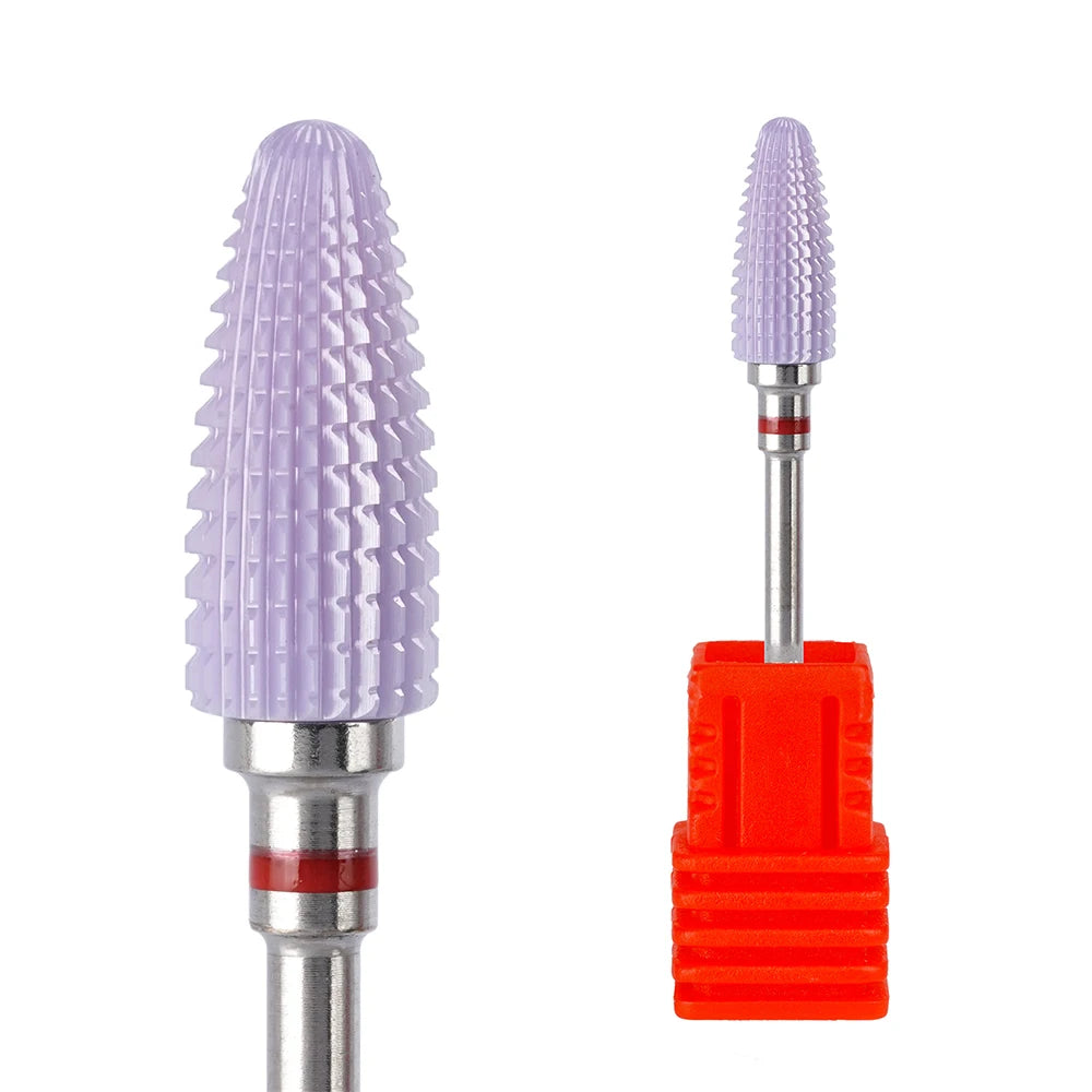 F Grit Purple Color Ceramic Nail Drill Bits Milling Cutter Remove Gel Polish Ceramic Burr