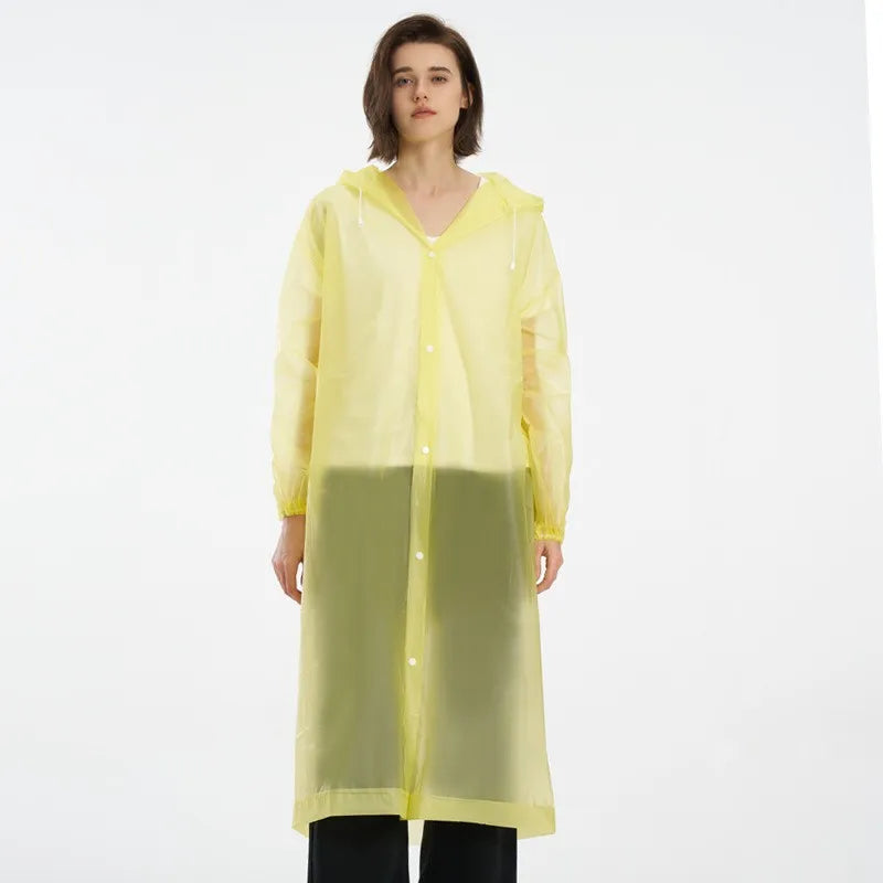 Wholesale Disposable Lightweight Waterproof Adult Portable PEVA Thickened Transparent Raincoat One Size Fits All Travel Outdoor
