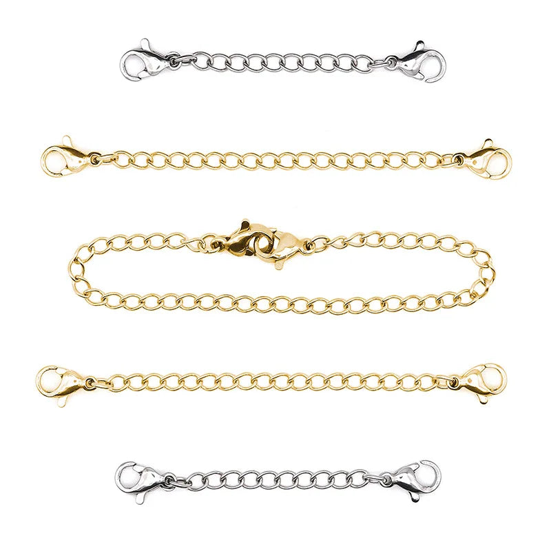 Double Lobster Clasps 25/50/75/100/125/150mm Wholesale Stainless Steel Lobster Clasps for DIY Jewelry