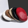 Fashionable Classic Winter PU Leather Beret Hat Trucker Hats for Women