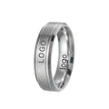 ShuoyeW 6/8mm Stainless Steel Ring Silver Black Gold Matte Brushed Double Bevel Basic Stainless Steel Ring Finger Rings 411