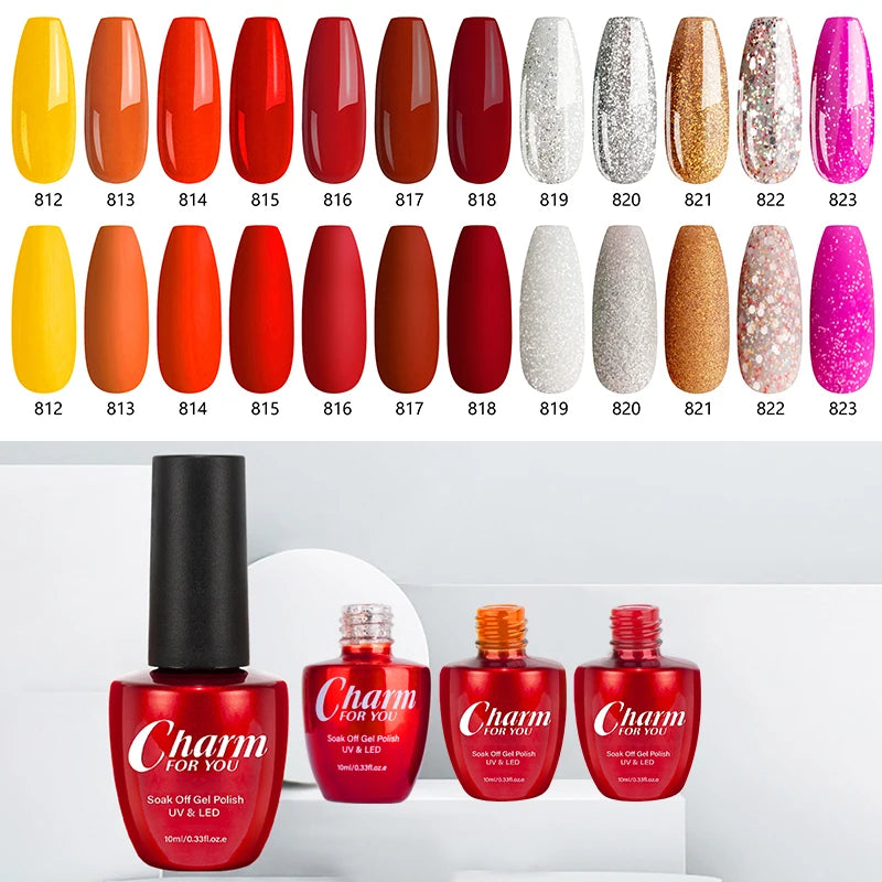 10ml UV Nail Gel Polish DIY Color Gel Varnish Glitter Soak off Gel Nail Polish