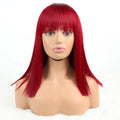 Verified Hair Supplier 99j Color 12aPeruvian Double Drawn Funmi Hair No Lace Full Head Wig Pure Human Hair Short Bob with Fringe