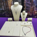 Modern Elegant Simple Beige Microfiber Model Portrait Window Jewelry Display Props for Necklace Ring Earrings