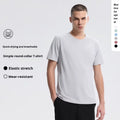 Men's High Elasticity O-neck T-shirts Quickly Dry Breathable Short Sleeve Fitness Sports Gym T-shirts