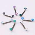 Gaby Titanium Christina Piercing Jewelry L Shaped with Opal Discs Body Piercing Jewelry