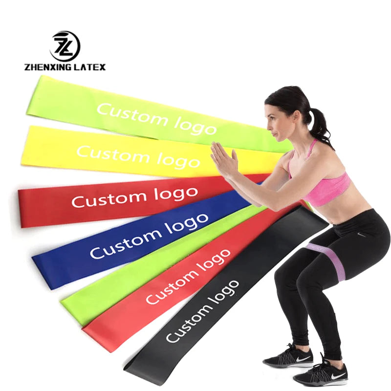 Resistance Loop Band Set Exercise TPE Mini Loop Bands for Legs and Butt for Women Men Home Workout Gym Mini Bands Custom logo