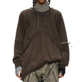 Custom Drawstring Zipper Design Hoodie Sleeves Heavyweight Solid Color Men Pullover T-shirt