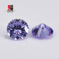 Baifu 8mm Lavender Cubic Zirconia Loose Gemstone Round Brilliant Cut 4A Quality Wholesale