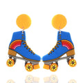Funny Hyperbole Irregular Geometric Drop Earrings Big Eyes Rainbow Radial Coconut Tree Printing Ice Skates Round Acrylic Earing
