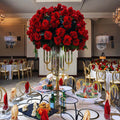 Hot Sale Tall Wedding Centerpieces Acrylic Vases with Metal Stand Home Decor Party Decor Flowers Stand Wedding Decorations