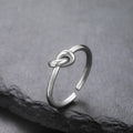 Stainless Steel Simple Knot Finger Ring Adjustable Open Ring Gold Plated  Jewelry Gifts for Women Men