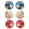2025 New Flower Enamel Statement Studs 18K Gold Plated Vintage Jewelry for Women Colorful Fashion Earring