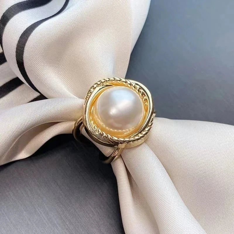 Elegant Scarf Ring Clip for Women Scarf Ring Buckle Fashion Metal Shawl Clip Buckle Lady Girls Decor Accessories