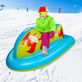 Eco-Friendly Inflatable Snow Sled & Tube with 24-Hour Air Test for Winter Use by Kids and Adults