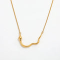 Joolim Jewelry 18K Gold Plated Snake Pendant Dainty Chain Sweater Necklace Stainless Steel Jewelry Wholesale