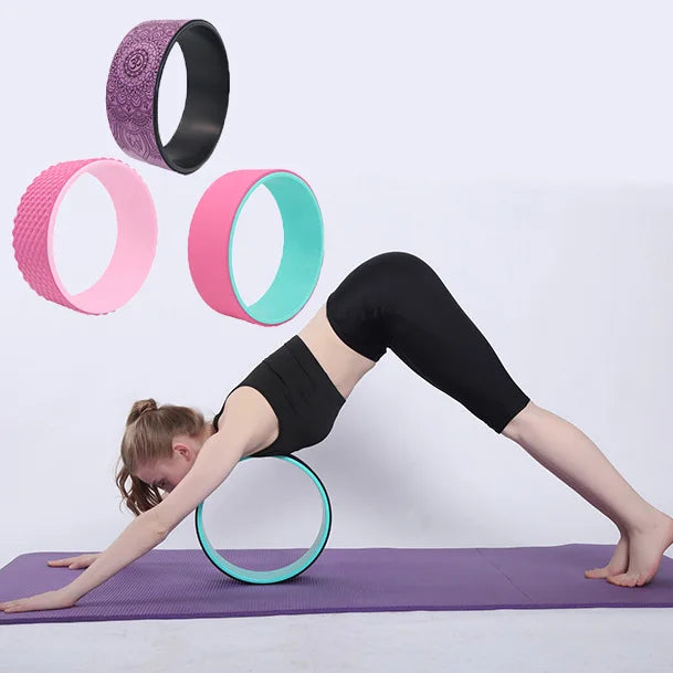 Eco Friendly Low Back Massage Spine Circle Ring Set with Thick Cushion Gym Fitness Yoga Wheel