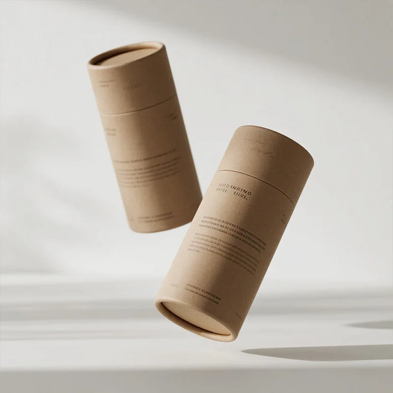 Custom Size Printing Eco Friendly Round Cylinder Cardboard Cans Empty Perfume Cosmetics Deodorant Packaging Kraft Paper Tubes