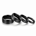 OAHLAN Fashion Jewelry Wholesale Price 4/6/8/10mm Band Black Plated Brushed Titanium Rings for Men's Wedding Valentine's Gift