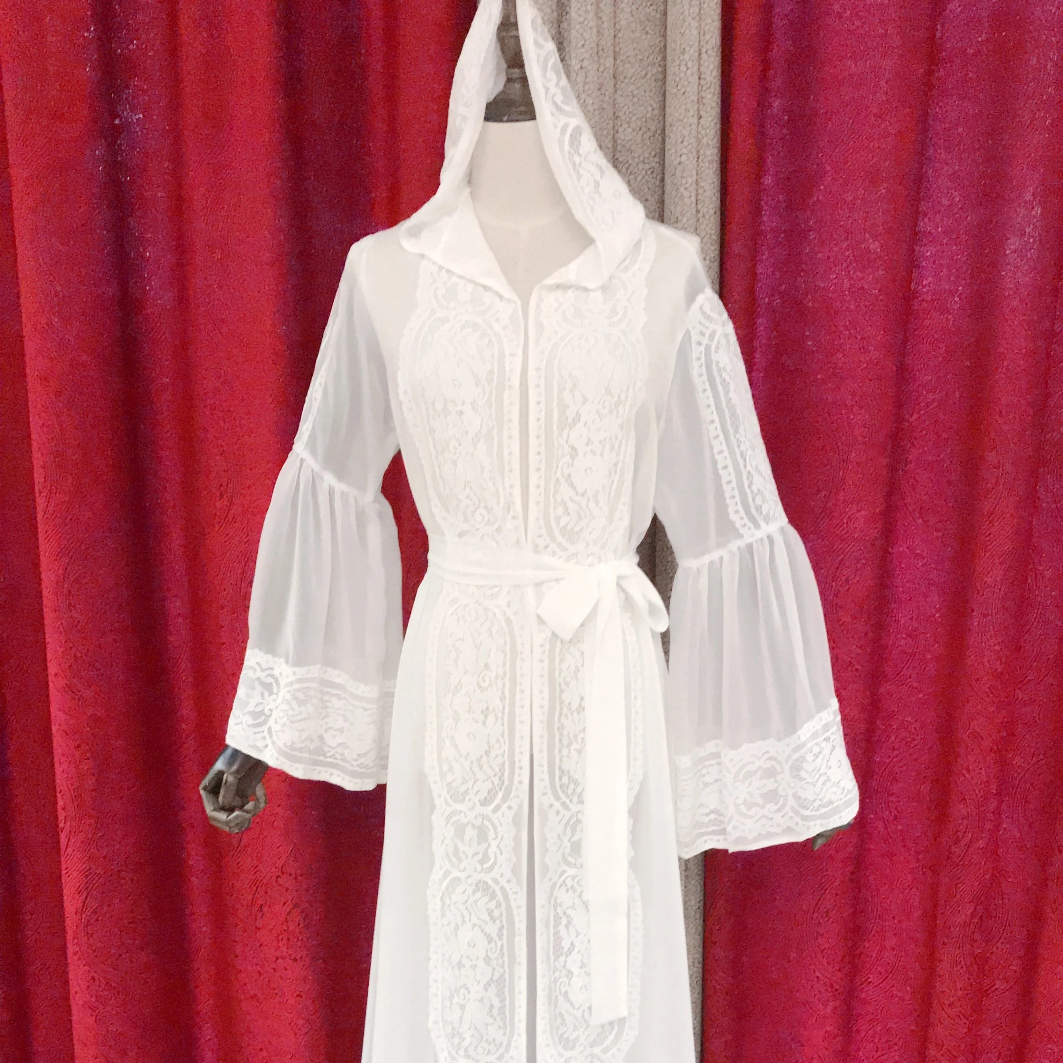 Black 8168 Lace Sexy Robe Gown Women Bridesmaid Bride Wedding Long Elegant Robes