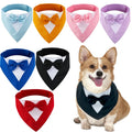 Custom High Quality Bandana Dog Adjustable Luxury Brand Design Wholesale Dog Scarf Pet Dog Bandana