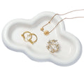 Ceramic Aesthetic Matte White Jewelry Tray Cute Ring Holder Perfume Vanity Key Bowl Cloud Trinket Dish for Necklace Organizers