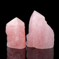 Factory Price Irregular Crystal Wand Natural Healing Stone Raw Rose Quartz Crystal Column Tower