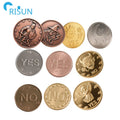 Customised Yes No Coins Decision Maker Finger Good Luck Decision Game Flip Yes No Challenge Coin Commemorative Challenge Coin