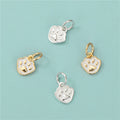 7mm Tiny Cat PAWS Dog PAWS Charm 925 Sterling Silver White Enamel Puppy Footprint Pendants for Jewelry Making