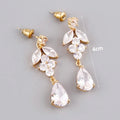 Hot Selling Top Quality Women's Accessories Branch Shiny Glass Charm Earring White Black Grape Cubic Zircon Stud Earring