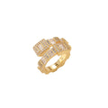 R048   Brass  Prong Setting CZ  Ring  Cubic Zircon Iced Out RING Hip Hop Cubic Zirconia Rings Jewelry