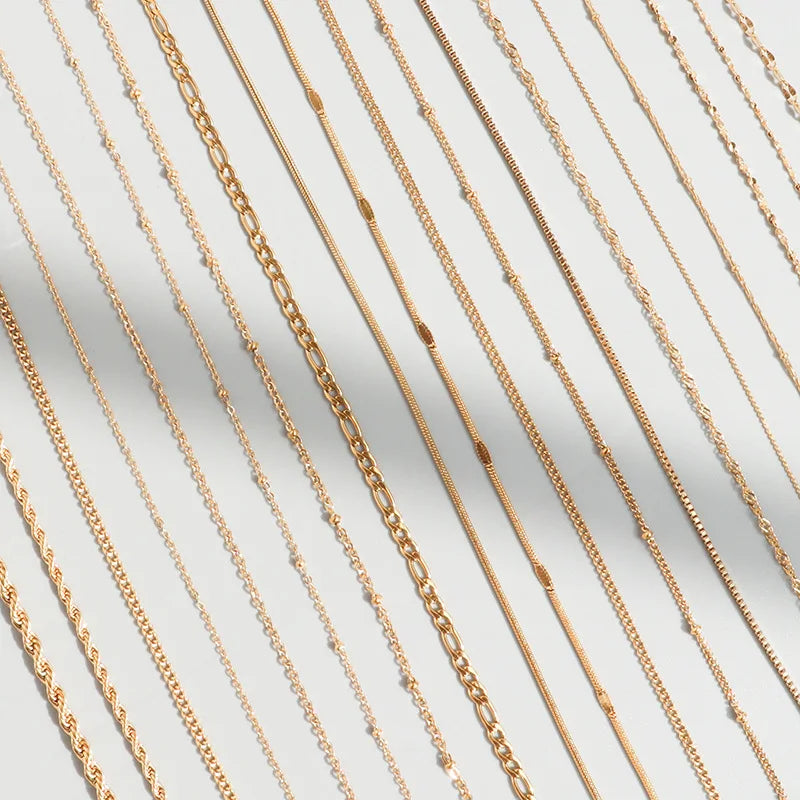 Joolim  Fashion Jewelry 18K PVD Waterproof Tarnish Free Gold Plated Single Chain Necklace Stainless Steel