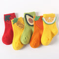 Children's Crew Socks Anti-Slip Cute Cartoon Three-dimensional Doll Design Knitted Spandex Cotton Autumn