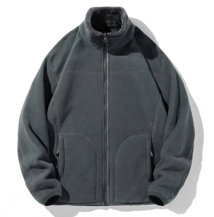 Men Blank Fur Coat Wholesale Sherpa Wool Jacket Fleece Zip up Jackets Custom Sherpa Fleece Jacket