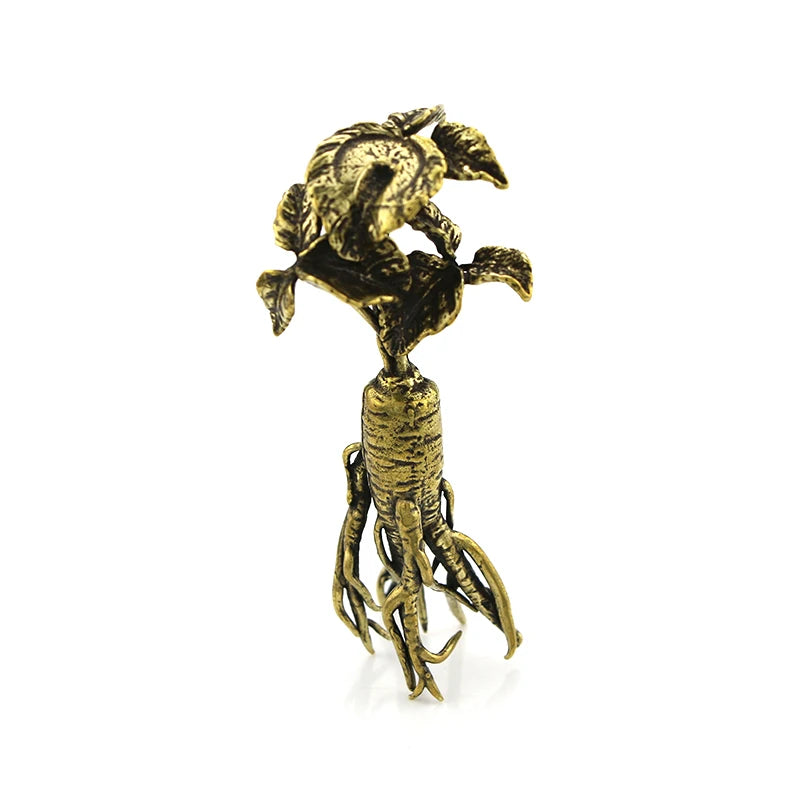 New Arrival CA 613 Factory Direct Supply Brass Old Antique Crafts Wild Ginseng Wishful Ornaments