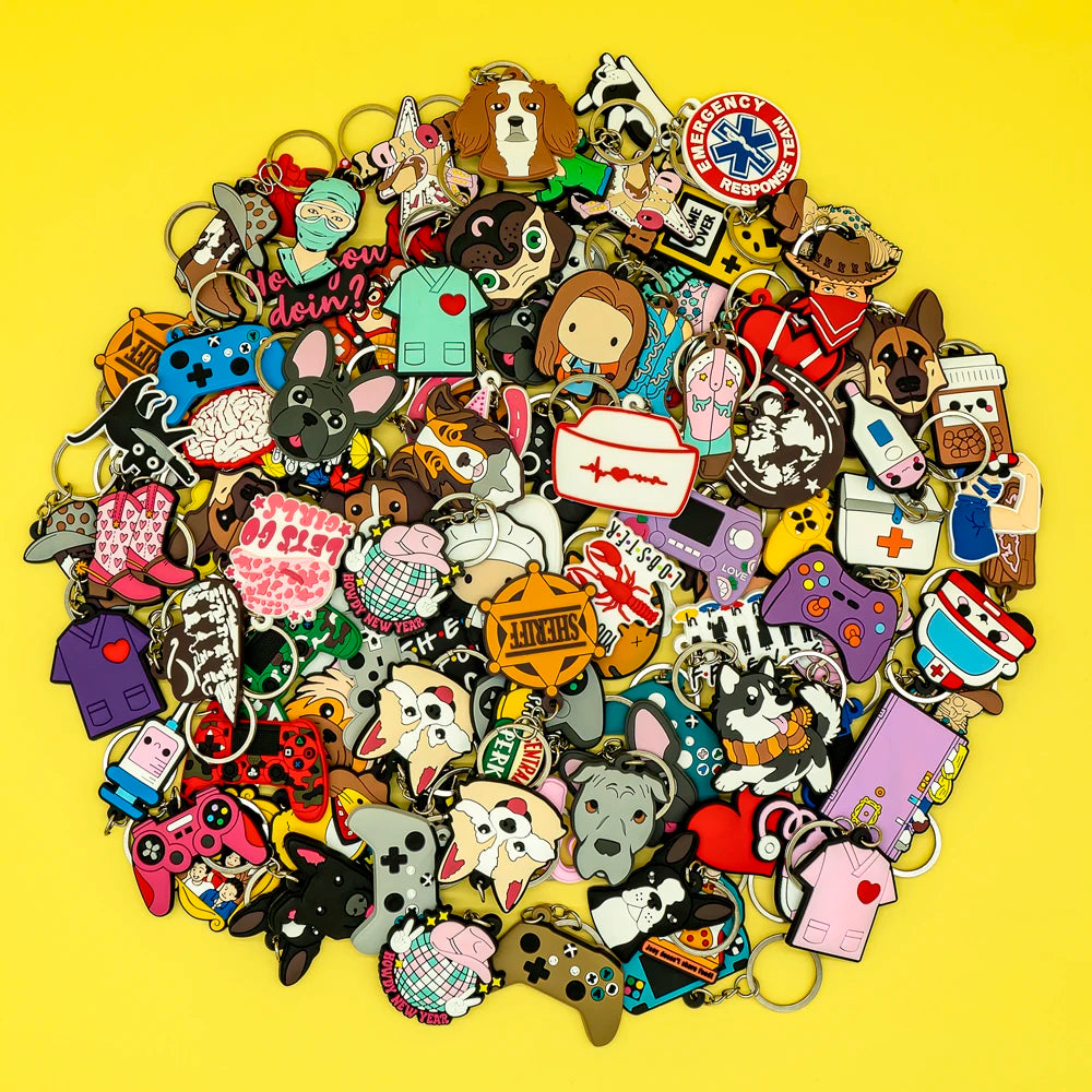 Keychain Cartoon Figure Key Ring Cute Dogs Anime Key Holder Fit Women Girl Fans Souvenir Gift Trinket Custom Wholesale