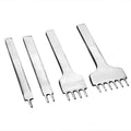 Leather Craft Tool Set Steel Hole Chisel Graving Stitching Punch Tools Kit 4 Size for Choose-Polished