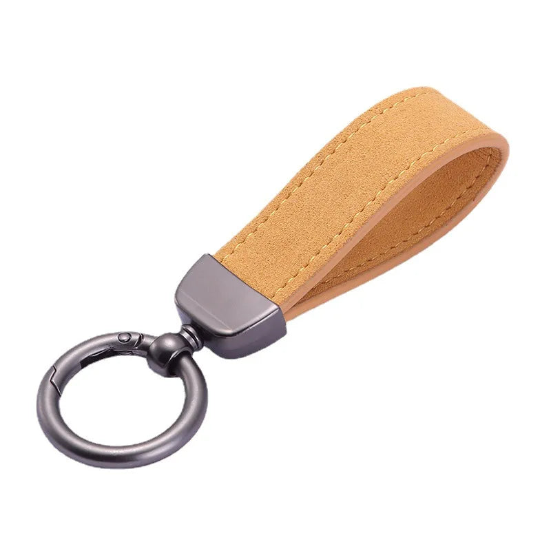 Luxury Leather Custom logo Keychain Key Chain Manufacturer Black Leather Tassel Car Keychain