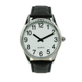 Mens Easy to See Big Bold Number Watch Band White Dial for Blind People or Visually Impaired People or Old People