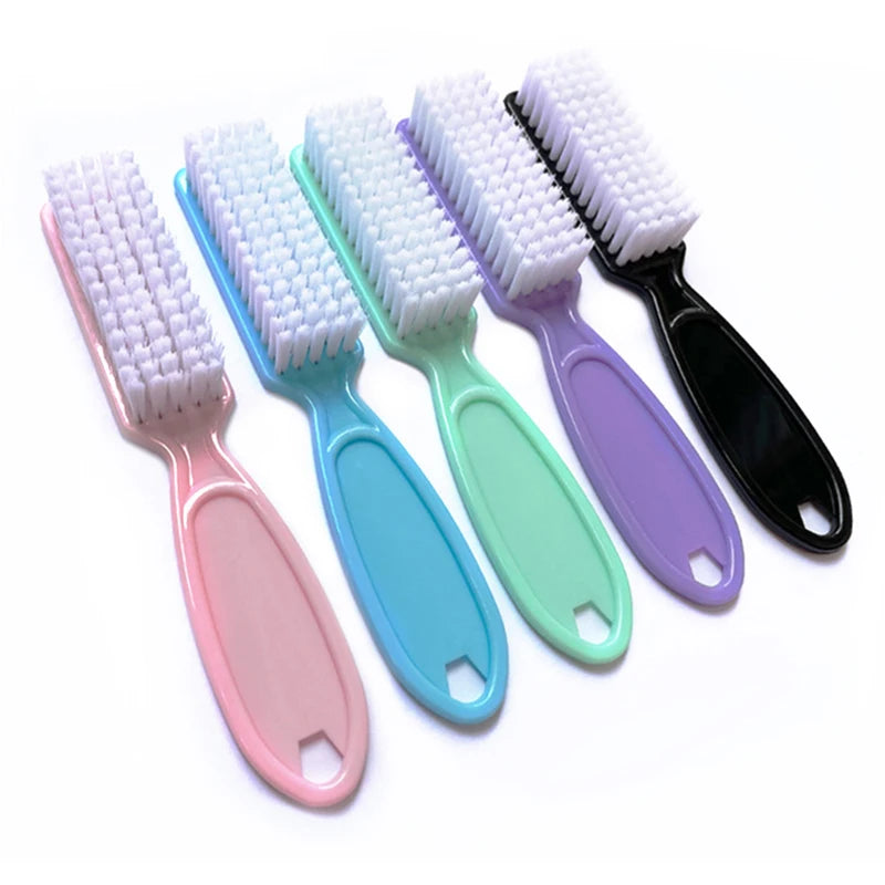 High Quality Plastic Nail Brush Cleaner for Professional Manicure & Nail Art Care with Soft Bristles and Dust Removal Tool