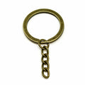 100pcs/bag 28mm Dia Round Split Key Rings Keychain DIY Jewelry Metal Holder Accessories Findings