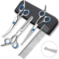 Factory Customizable Professional 5 in 1 Dog Hairdressing Set Grooming Scissors Kit with Safety Round Tips