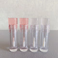LZ Pack Stock Cute Clear Pink Eyeshadow Container Lip Gloss Packaging 3.5ml Small CrystaL Private Label Lip Gloss Tube