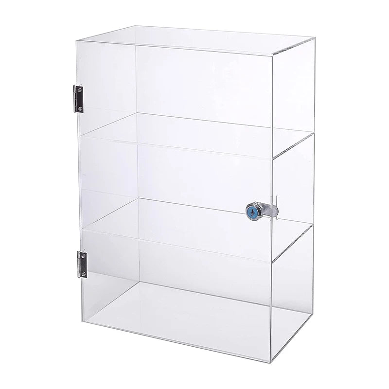 Wholesale 3-Tier Acrylic Eco-Friendly Display Case with Lock Pre-Assembled Classic Storage for Collectibles