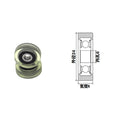 Polyurethane Roller coaster Wheels PU62624-8 6x8x24mm Polyurethane Inflatable Wheels Polyurethane Wheel Coated Rubber