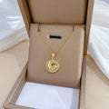 Titanium Steel Full Diamond Pendant Necklace Charm Choker Chain for Women Wedding Engagement Stainless Steel Jewelry