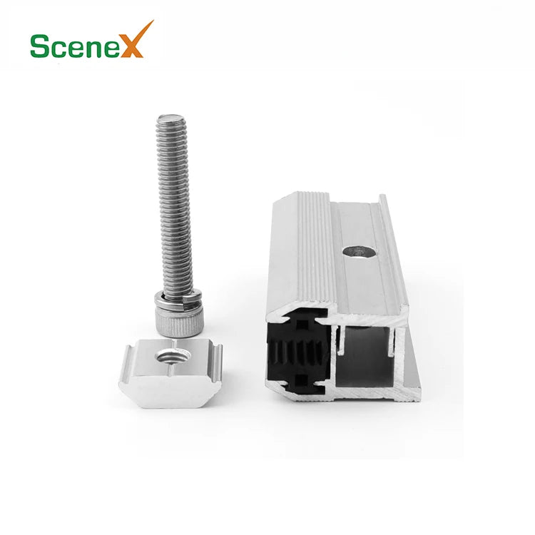 Thin Film Solar Panel Supporting Holder Middle Clamp Bracket Solar Panel Mounting Clamps Panel End Clamp