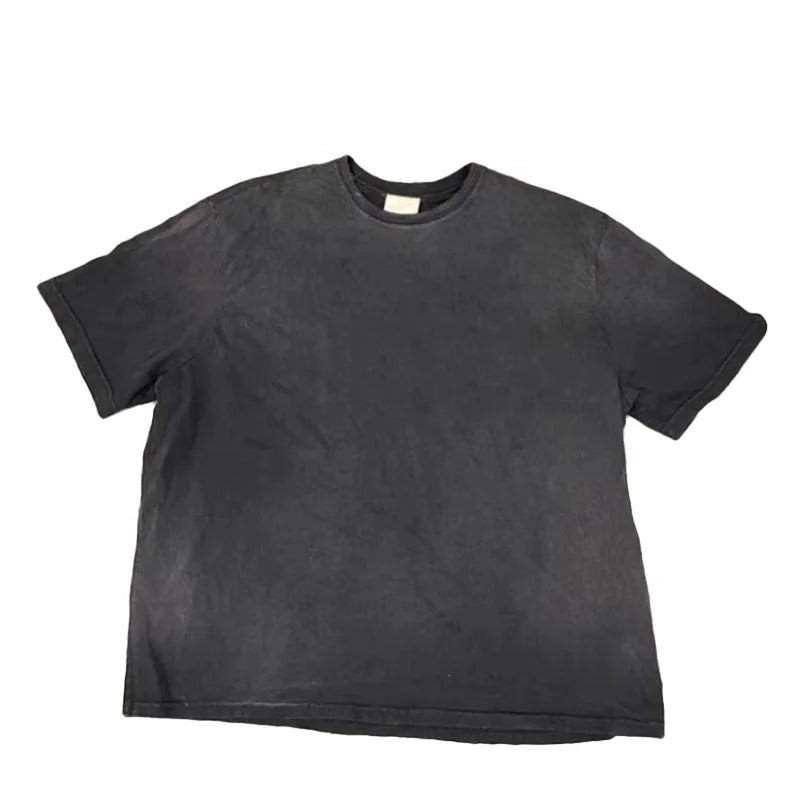 Manufacturer High Quality Vintage Wash Crew Neck T-Shirt Custom Printed Logo Heavyweight Acid Wash Sun Faded T Shirts