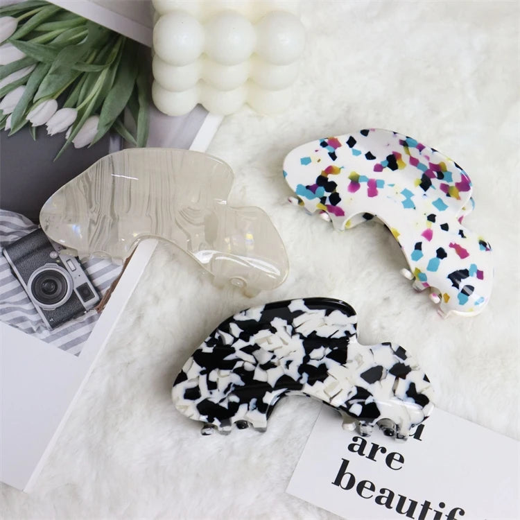 Elegant Retro Shark Clip for Women Simple Retro Acetic Acid Clasp Hair Accessory with European and American Style