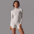 New One Piece Workout Clothing for Women Jumpsuit Half Zipper Gym Fitness Sweat Wicking Workout Yoga Suit